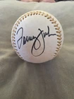 tommy john & Joe Garagiola signed baseball autographed Gold Glove ball