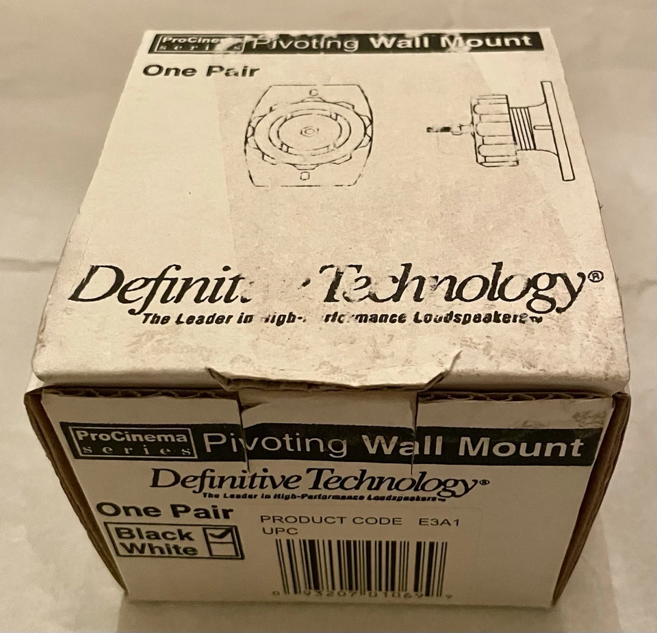 Definitive Technology Pivoting Wall-Mount Brackets Black 2Pcs CodeE3A1 Premium - Image 3 of 4