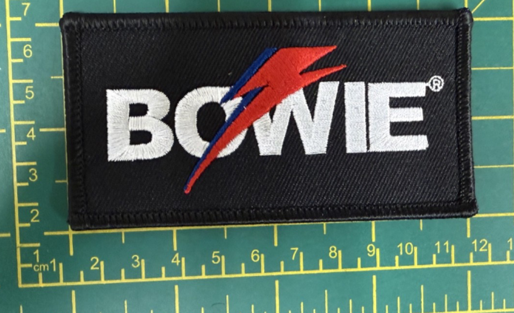 David Bowie Flash Logo Woven Sew Or Iron On Patch Officially Licensed