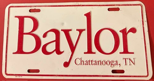 Baylor School Booster License Plate Chattanooga Tennessee