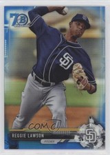 2017 Bowman Chrome Prospects Blue Refractor 70th Anniversary Reggie Lawson 5h0