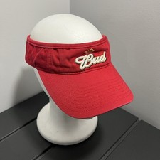 Vintage 2003 Anheuser-Busch Budweiser Bud Beer Red Visor Adult OSFA