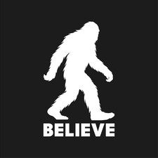 BELIEVE Bigfoot big foot Vinyl Decal Window SUV Laptop Yeti Sasquatch Sticker