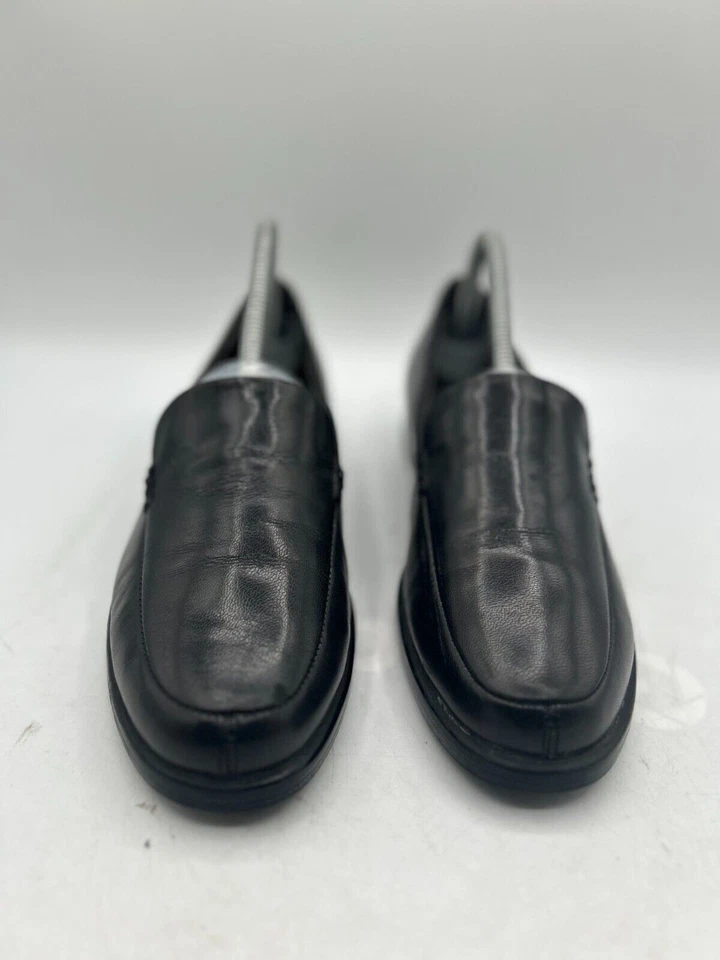 Mocasines informales aerosoles para hombre talla 8,5 M cuero tacón bloque punta almendra sin cordones Foto 2 de 4