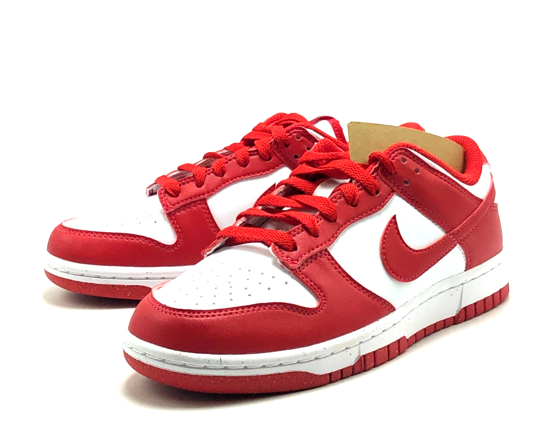 NEW* Women Nike Dunk Low Next Nature White/University Red (DD1873
