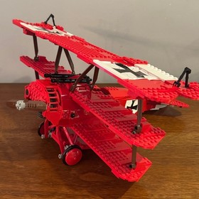 LEGO 10024 Red Baron Fokker Triplane Building Set Complete w/ Sticker Wear