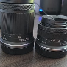 Canon RF-S 18-45mm f/4.5-6.3 IS STM 55-210mm f/5-7.1 IS, 49mm