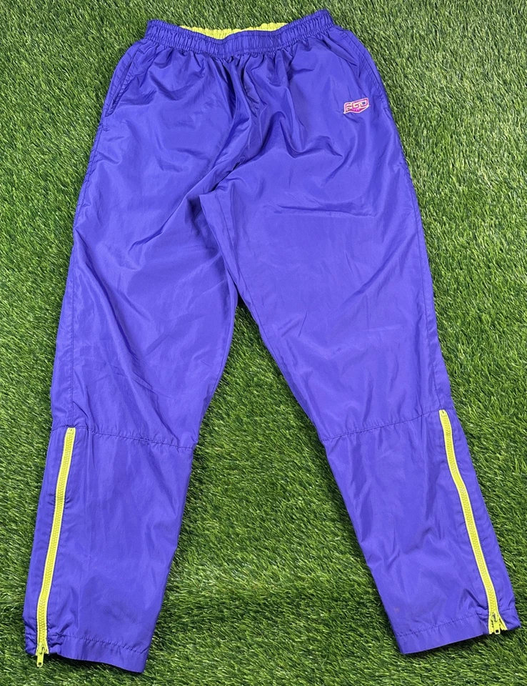 Vintage 90s Saucony Tracksuit Windbreaker Colorblock Pockets Sz M 2 Piece Set - Image 4 of 4