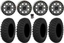 System 3 SB-7 15" Wheels Ti (5+2) 30" Crawler XP Tires RZR Turbo S / RS1