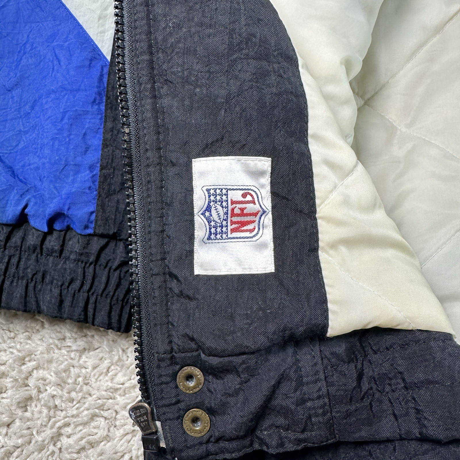 VTG 90s Dallas Cowboys NFL Pro Line Apex One Shark Tooth Jacket Sz XL