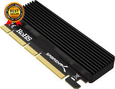 M.2 Nvme SSD to Pcie X16/X8/X4 Adapter Card with Aluminum Heatsin Easy Install