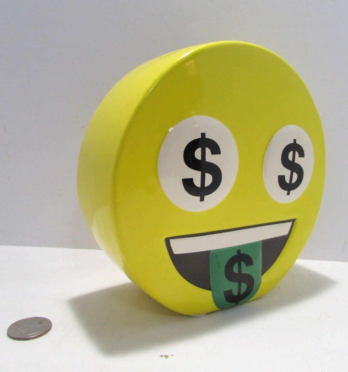Vintage FAB StarPoint EMOJI Coin BANK w Stopper Smiley Face Money $$$  Ceramic | eBay