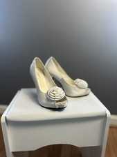Size 33EU White Faux Satin Wedding Shoes