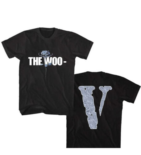 ポケットいっぱい Vlone pop smoke コラボ The woo - Tシャツ