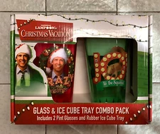 National Lampoon's Christmas Vacation 2 Pint Glasses & Ice Cube Tray Combo Pack!