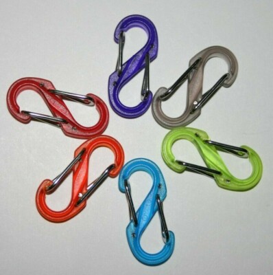 Nite Ize S-Biner Size #0  (6 NEW Translucent Colors)  FREE SHIPPING