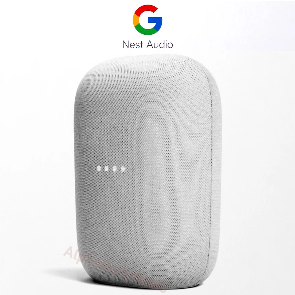 NEU Google Nest Audio Smart Stereo Lautsprecher Sprachassistent Kreidegrau