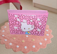 Sanrio Hello Kitty Large Foldable Storage Box & Lid Pink Bow Decor Toy Chest Bin