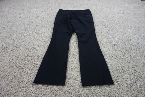 Athleta Pants Womens 14 Black Stellar Flare Trouser Ankle Zip Stretch - Picture 6 of 10