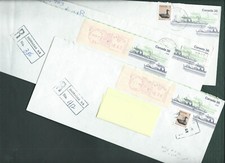 Canada - Postal Stationery - 4 x # U121 (Ocean Liners) registered / used