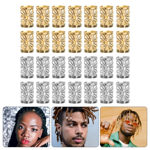 10 Pcs Man Hair Jewellery Dreadlocks Tube Filigree Tube !