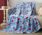 Way To Celebrate Velvet Plush Throw Blanket Space Astronaut Hearts 50" x 60"