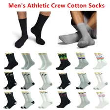 Wholesale Lot Assorted Colors Men's Crew Athletic Sport Socks Size 9-11 10-13