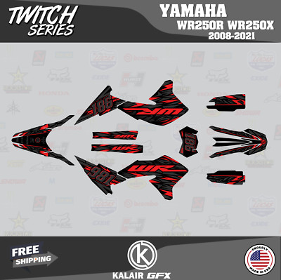 Graphics Kit for YAMAHA WR250X WR250R (2008-2021) TWITCH-red | eBay