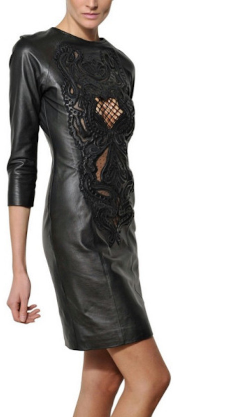 knee length dresses for ladies Vegan Leather Dress – Elie Tahari main image 1