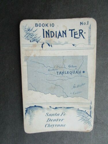 TAHLEQUAH, TERRITORIO INDIANO - Carta da gioco molto precoce - Foto 1 di 2