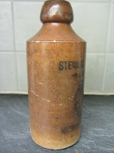 Steward & Patteson Brewed Ginger Beer stoneware bottle Norwich & Swaffham B - Picture 7 of 10