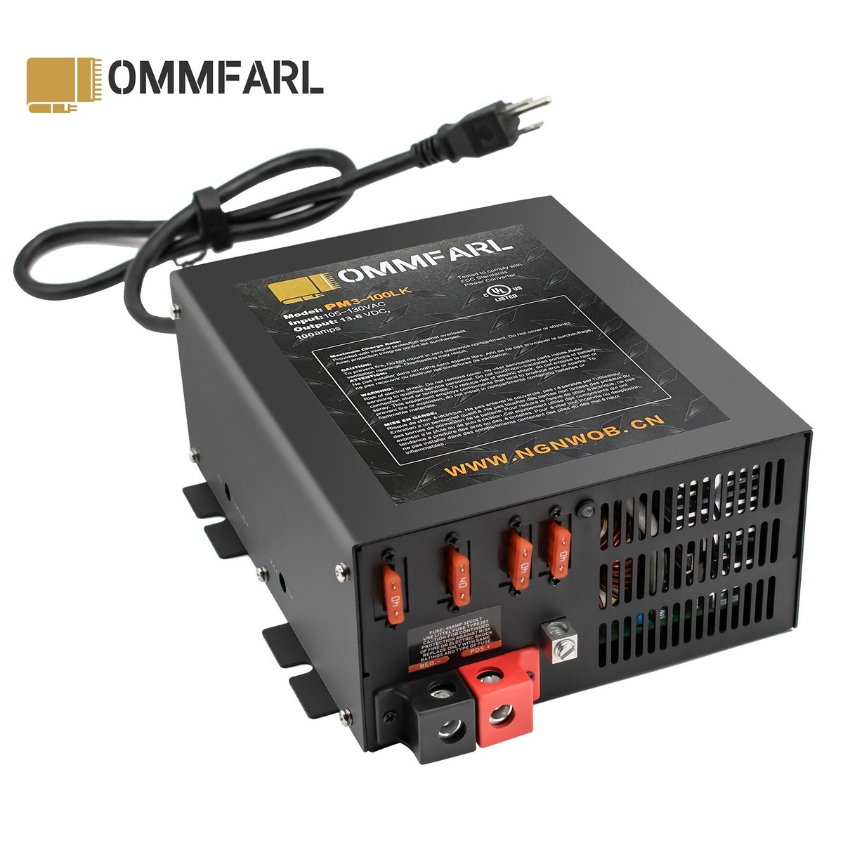 100 AMP 110 Volt AC to 12 Volt DC Power Supply Converter Battery