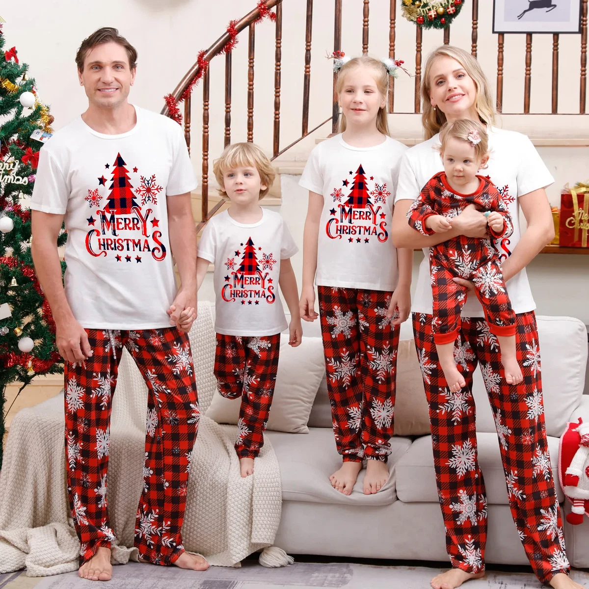 2024 JAL Pijamas navide os familiares a juego Regalo de Navidad de A o Nuevo