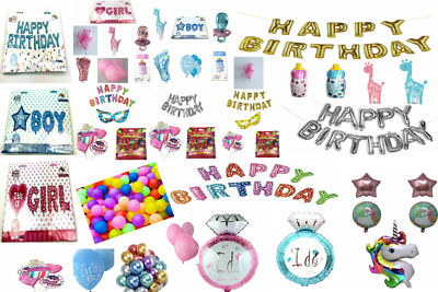 AEX Party Balloons Decoration Set – Halloween, Birthday, Baby Shower – Multicolor Foil & Latex Mix