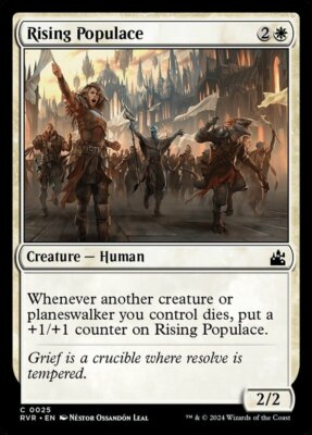MTG Rising Populace - Foil NM-Mint Ravnica Remastered 