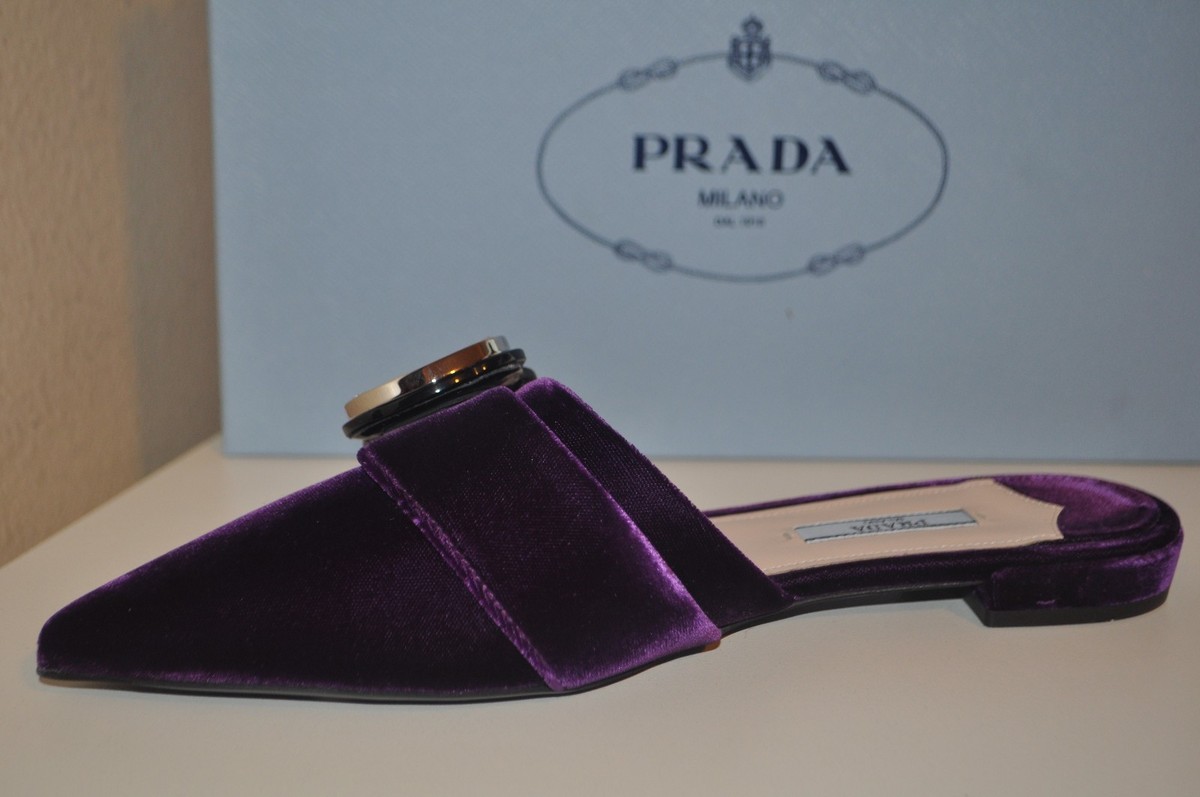 靴 PRADA Velvet Mules Prada velvet mules store