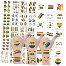40 Sheets Rainbow Temporary Tattoos,LGBT Gay Pride Temporary Tattoos