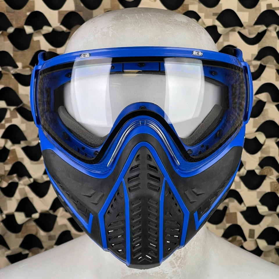 NEW V-Force Profiler 2.0 Paintball Mask - Black/Blue - Clear - Image 2 of 4