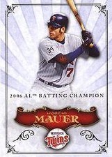 2007 Minnesota Twins Upper Deck Awards #13 Joe Mauer in batting stance 