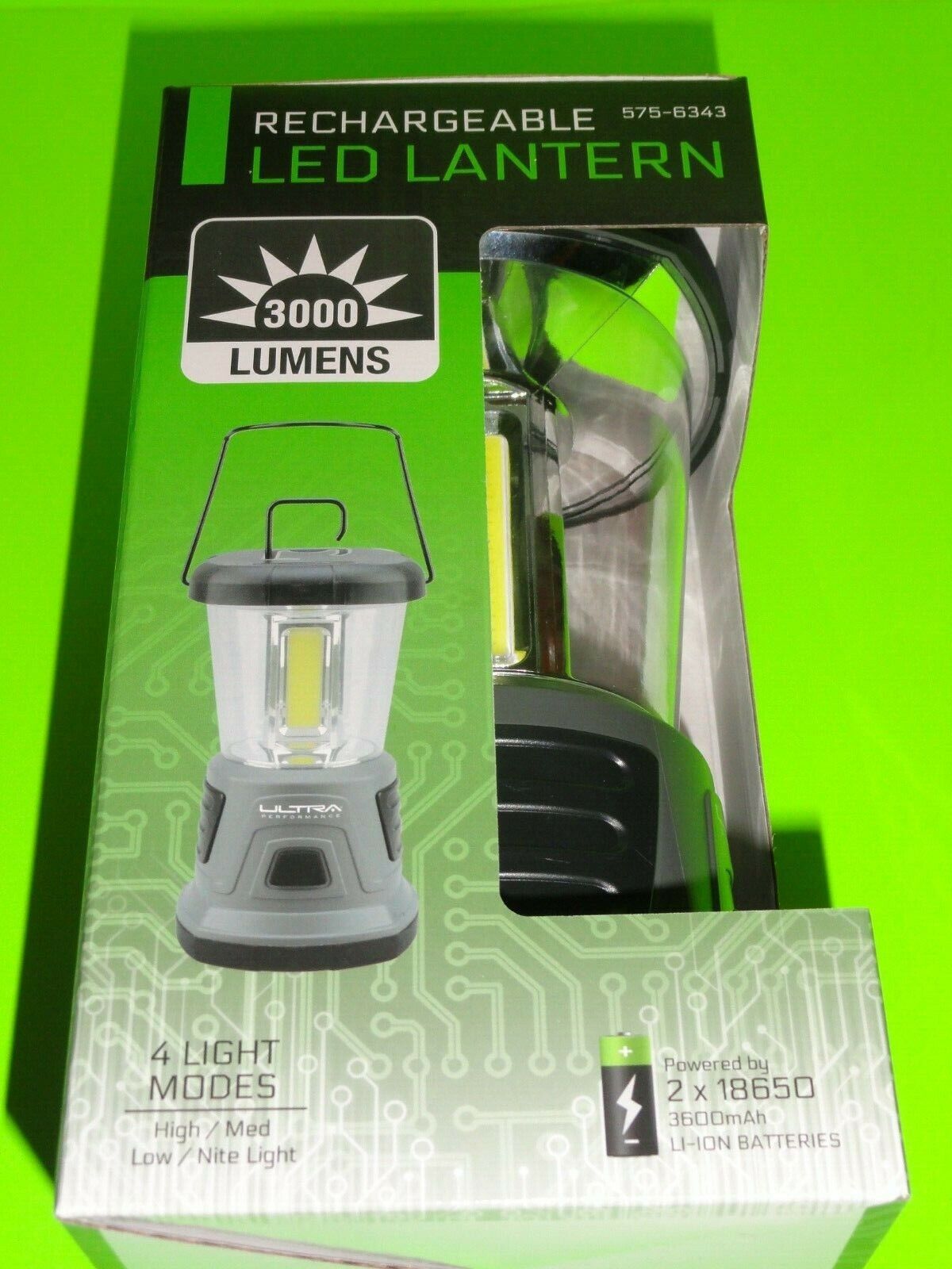Ultra Performance Li-ion Rechargeable 3000 Lumen LED Lantern with 4 Light Modes