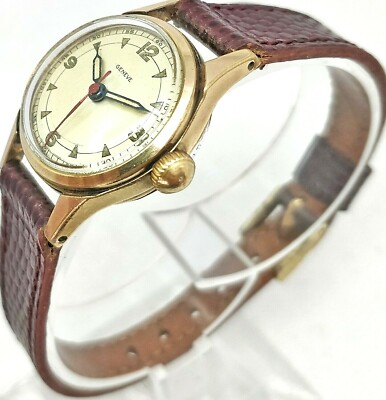 Genève Superbe Mechanische Helbros 71H 1950 Lebrocantheure Uhr Vintage Watch