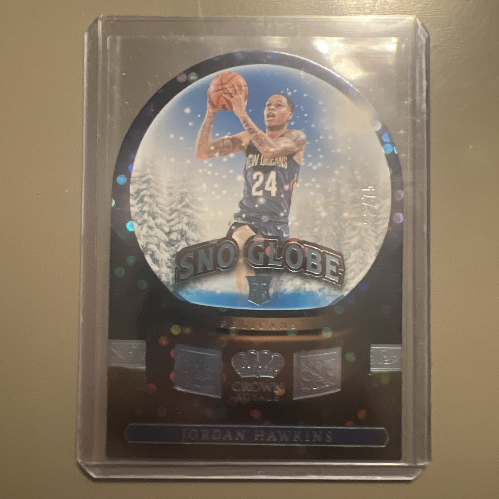 2023-24 Panini Crown Royale - Sno Globe Blue #3 Jordan Hawkins /75 (RC)