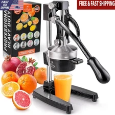 Heavy-Duty Stainless Steel Citrus Juicer Easy-to-Clean Manual Orange Press New