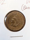 1902 Indian Head Penny coin - marked UNC, bent