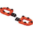 Arlen Ness 07 969 Orange Billet MX Driver Footpegs Set Harley Softail 18 Up