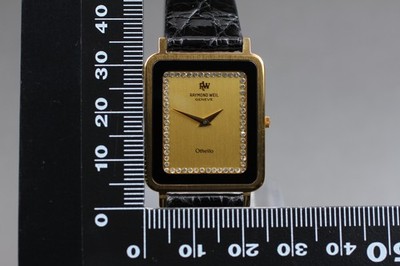 Near MINT] Raymond Weil Othello 130 Gold Dial 18K Quartz Men's