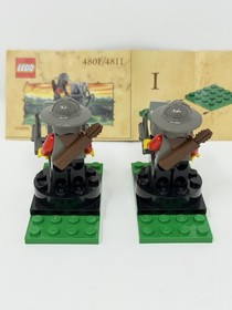 LEGO Castle 4801 / 4811 Defense Archer Lot of 2 Complete 100% Authentic w/Manual