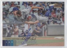 2020 Topps Stadium Club Chrome Orange Refractor 17/25 Tony Gonsolin Auto 5w7
