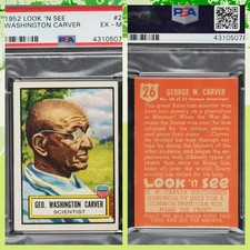 1952 Topps Look 'N See #26 George Washington Carver SCIENTIST/INVENTOR - PSA 6
