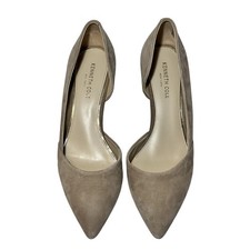 Kenneth Cole New York Pointed Toe D'Orsay Pumps Heels Taupe Suede Leather
